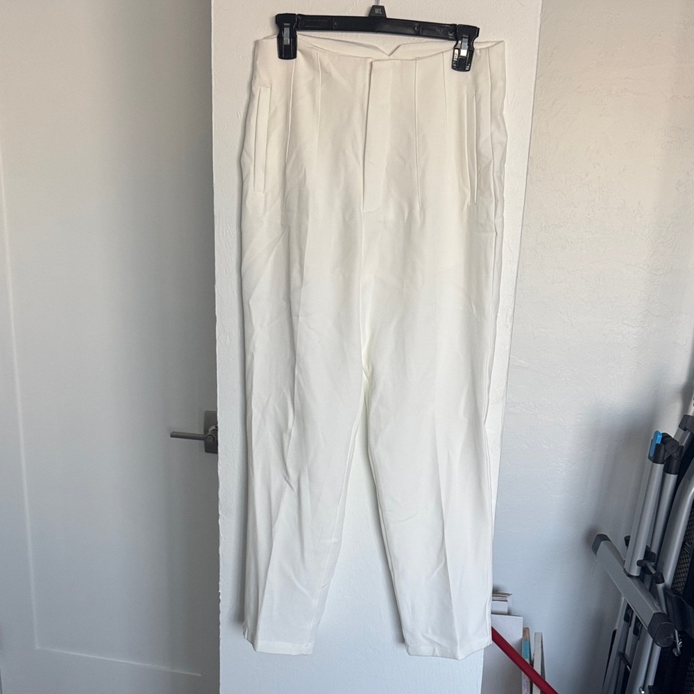 Chic White Women's Dress Pants